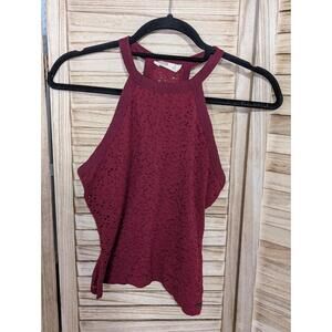 Hollister - racer back sleeveless women's shirt - color cranberry/red - size S
